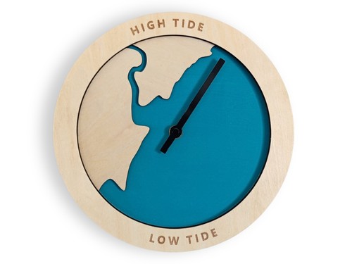 Handmade wooden tide - handmade, clock