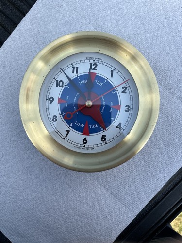 Boston clock brushed - clock, 4.5"