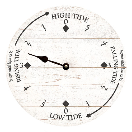 White modern tide clock ocean - modern,