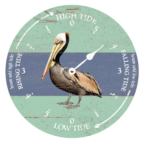 Pelican clock tide - pelican, clock-