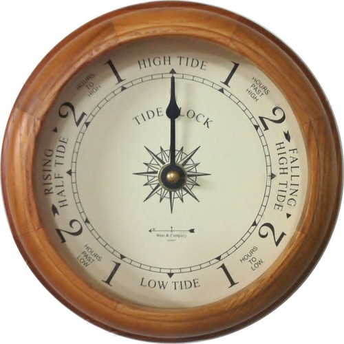 Dark oak tide clock - 9,